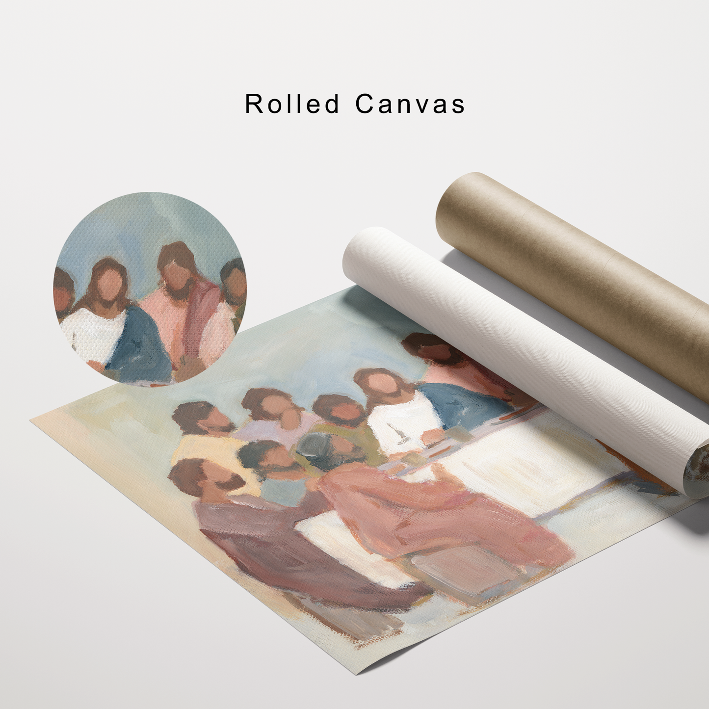 Christian Nativity Wall Art — "Unto Us" Modern & Classic Christmas Scene Print
