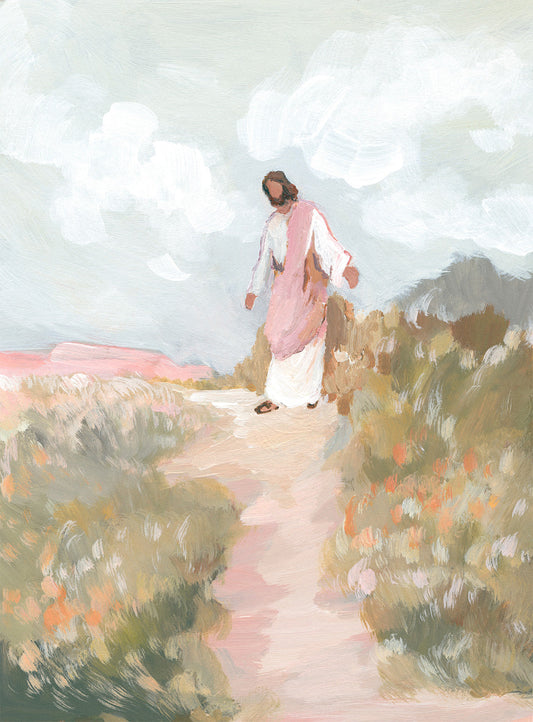 christian wall art print jesus inviting viewer to follow him matthew 4 19