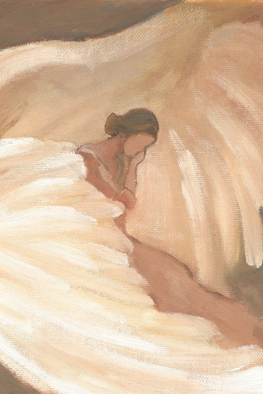 psalm 91 christian wall art woman resting under gods wing