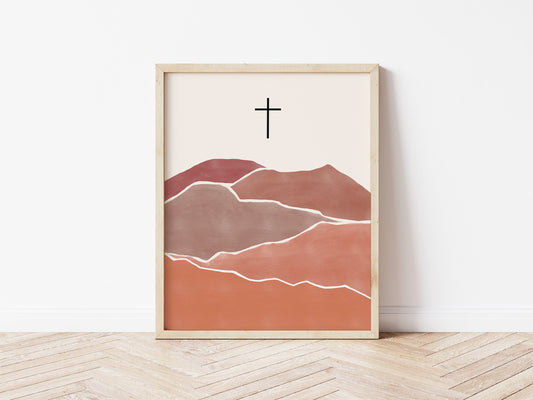 Jesus Cross Abstract Art