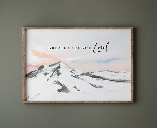 Large Wall Art Greater is the Lord