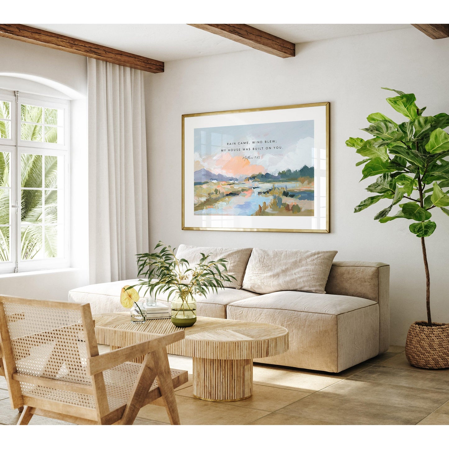 Scripture Landscape | "Rain Came Wind Blew"