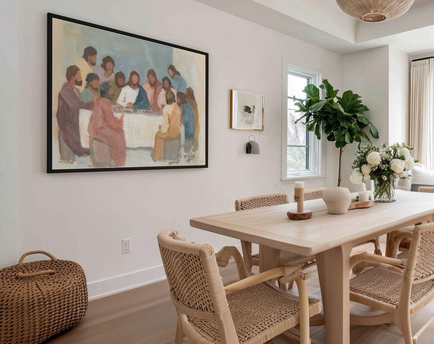 Christian dining room wall art print of the Last Supper scene
