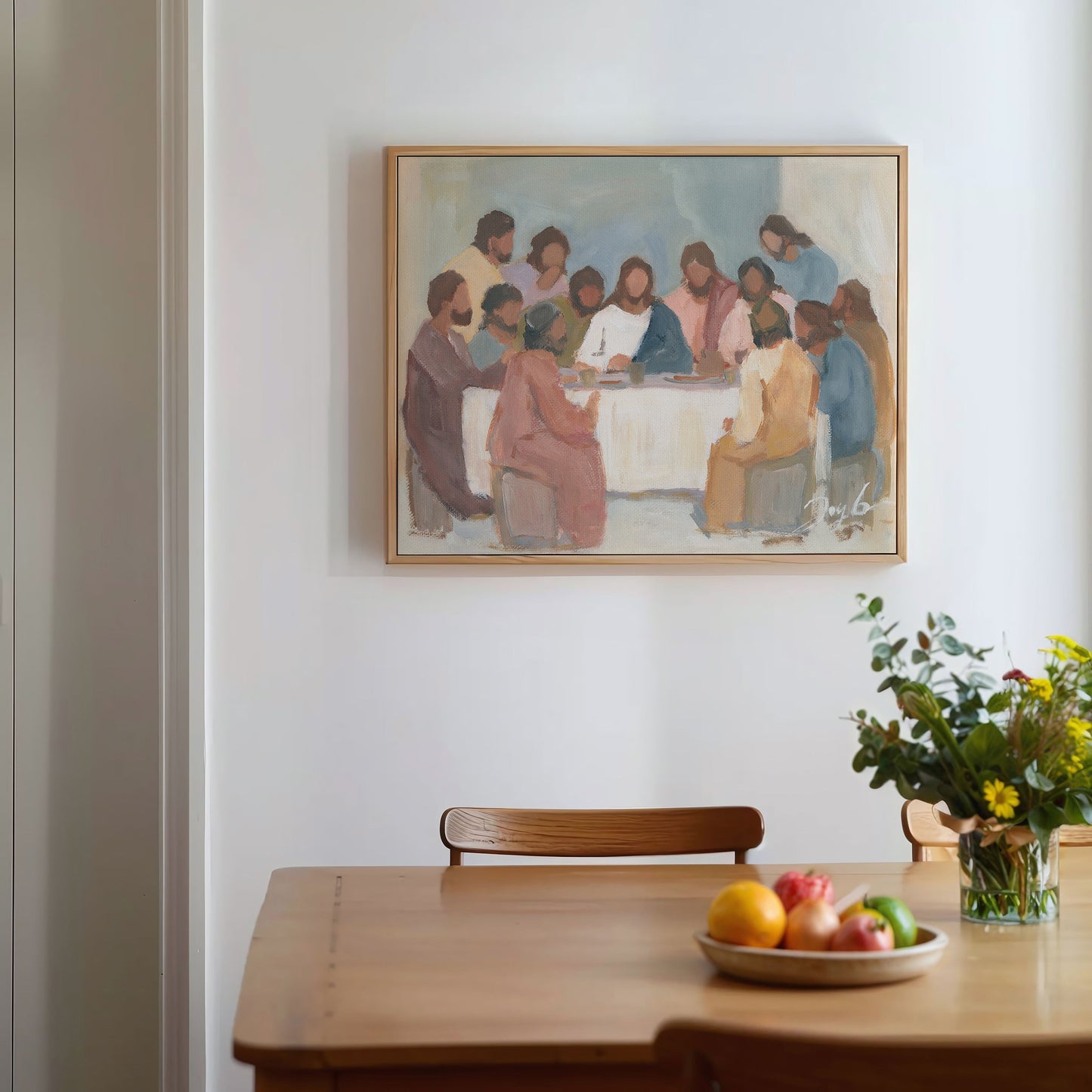 Christian dining room wall art print of the Last Supper scene