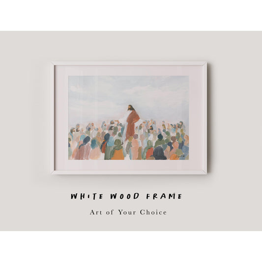WHITE Framed Paper Prints – Custom Bible Art or Landscape