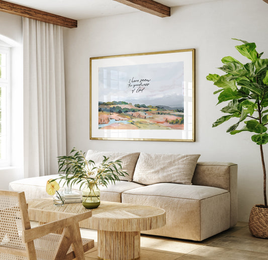 Large Scripture wall art on Living room walll