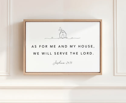 As for me and my house Joshua 24:15 Scripture sign for living room