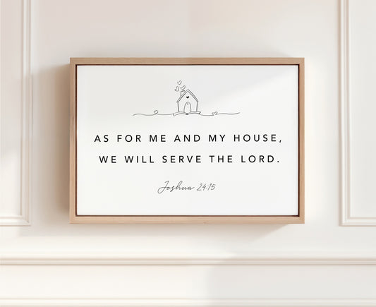 As for me and my house Joshua 24:15 Scripture sign for living room