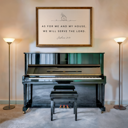 Bible verse wall art Joshua 24:15 Scripture sign for families