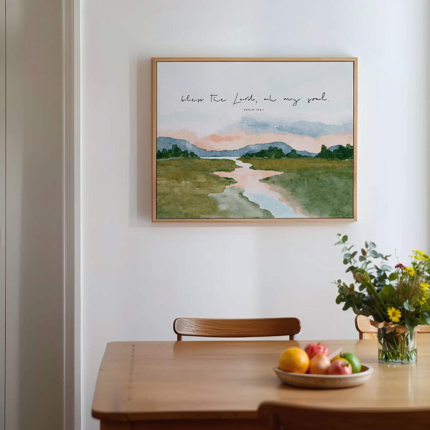 Scripture with Landscape Art - BLESS THE LORD