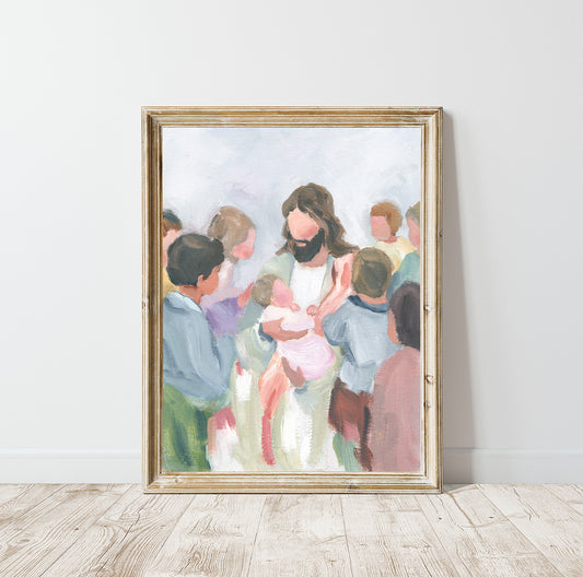 Modern Christian Wall Art Print - Arms of Perfect Love