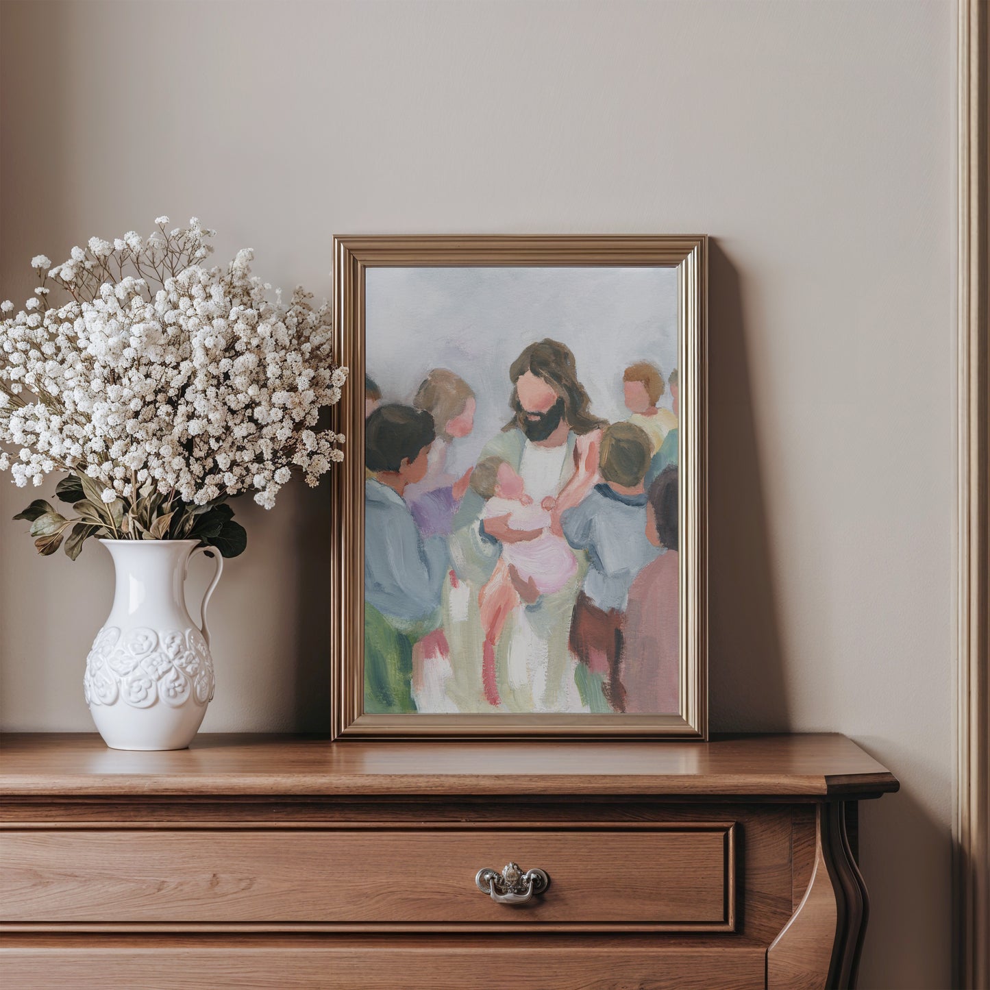 Modern Christian Wall Art Print - Arms of Perfect Love