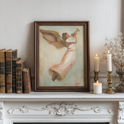 Christian Christmas Wall Art — Angel Trumpet Print | The Sound of Glory