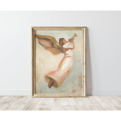 Christian Christmas Wall Art — Angel Trumpet Print | The Sound of Glory
