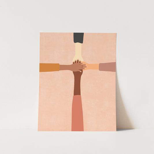 Christian cross art print – wholesale colorful modern unity design