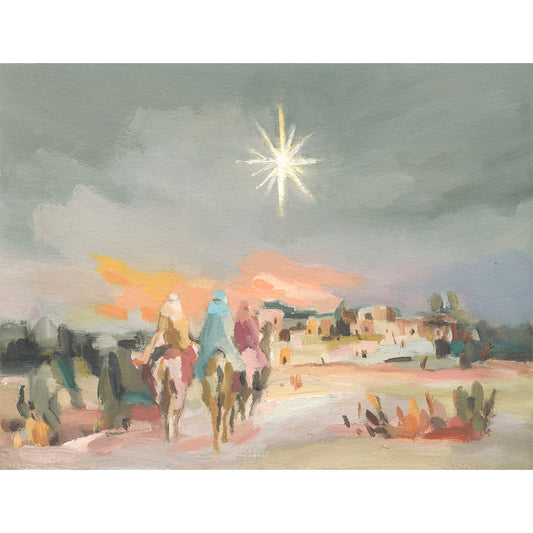 Christmas Wall Art — Three Wise Men Journey Following the Star "The Long Way to the Light"