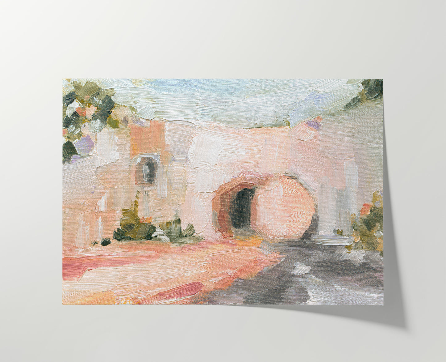 Modern Bible Easter Painting Art Print- "Empty Tomb"