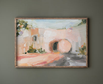 Modern Bible Easter Painting Art Print- "Empty Tomb"