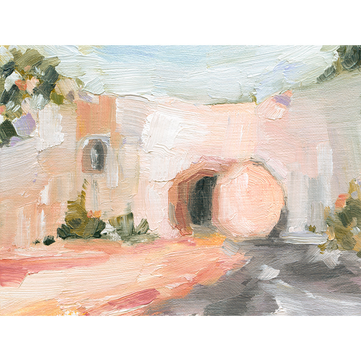 Modern Bible Easter Painting Art Print- "Empty Tomb"