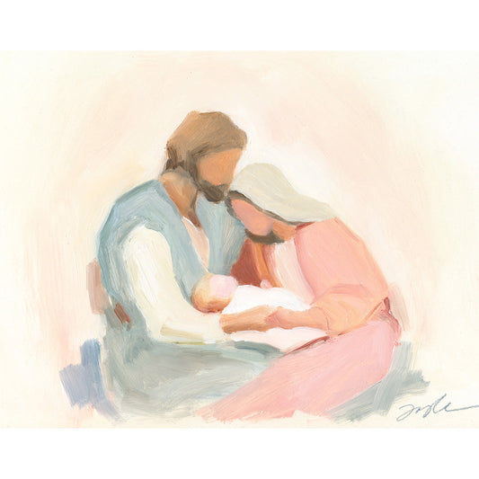 Christian Christmas Wall Art — Intimate Holy Family | Perfect Holiday Home Decor & Gift