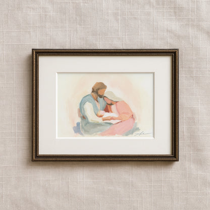 Christian Christmas Wall Art — Intimate Holy Family | Perfect Holiday Home Decor & Gift