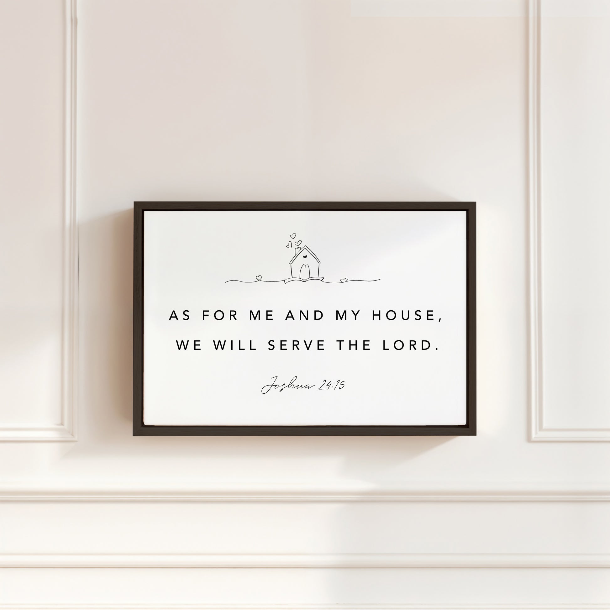 As for me and my house sign for modern Christian home décor