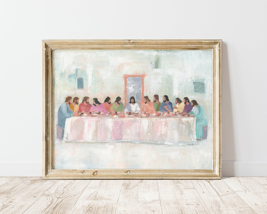 Contemporary Christian Art - "At the Table"| Reimagining of a Sacred Moment Last Supper