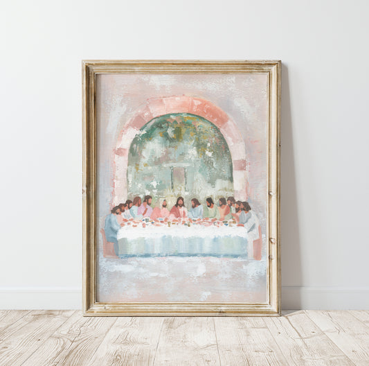 Modern Christian Art - "The Table Reimagined" Contemporary Last Supper Art Print