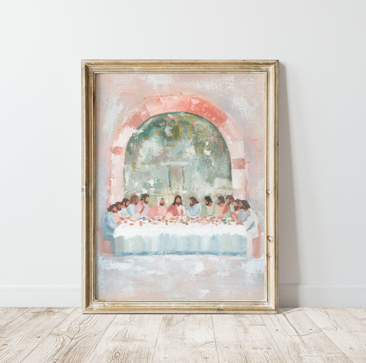 Modern Christian Art - "The Table Reimagined" Contemporary Last Supper Art Print