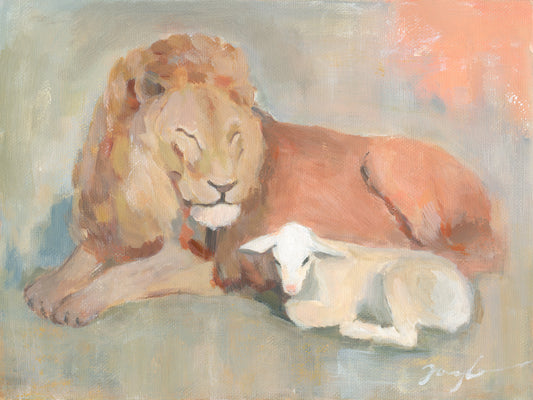 Lion and Lamb — Christian Wall Art Print