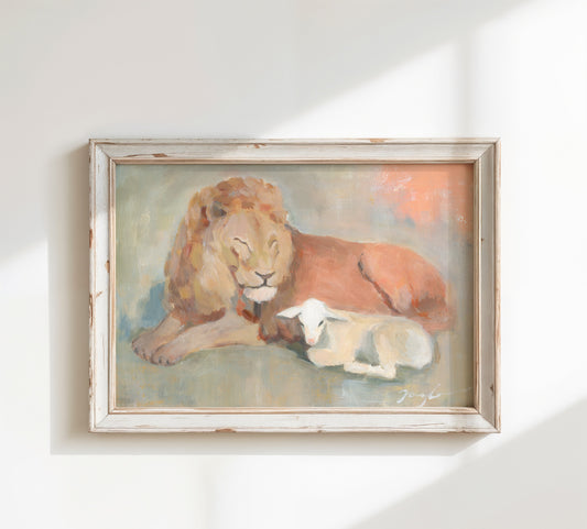 Lion and Lamb — Christian Wall Art Print