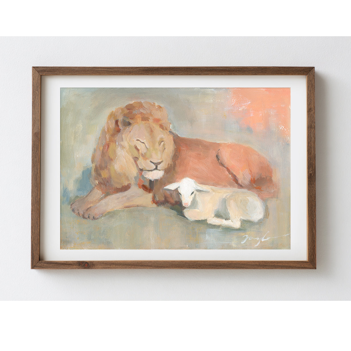 Lion and Lamb — Christian Wall Art Print
