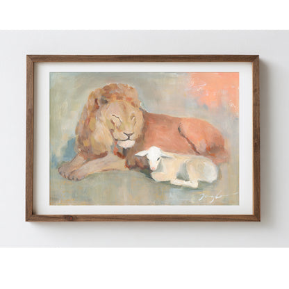 Lion and Lamb — Christian Wall Art Print