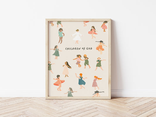 Modern Christian Art - Watercolor Art Children of God
