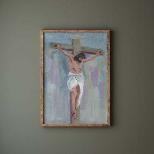 Modern Religious Christian Art | Jesus on Cross | "The Beautiful Surrender"