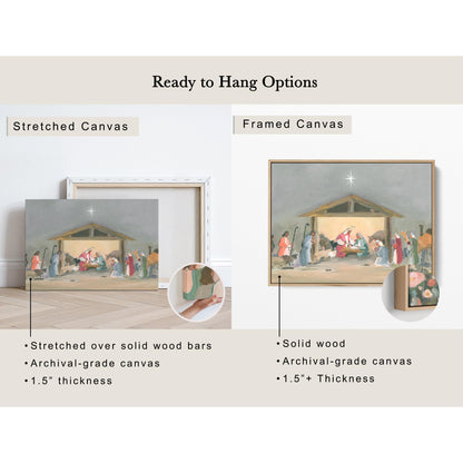Nativity Wall Art — O Holy Night | Christian Christmas Gift & Holiday Décor