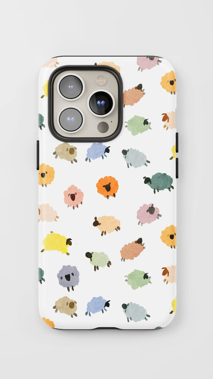 "His Sheep" Phone Case – Watercolor colorful Sheep Design