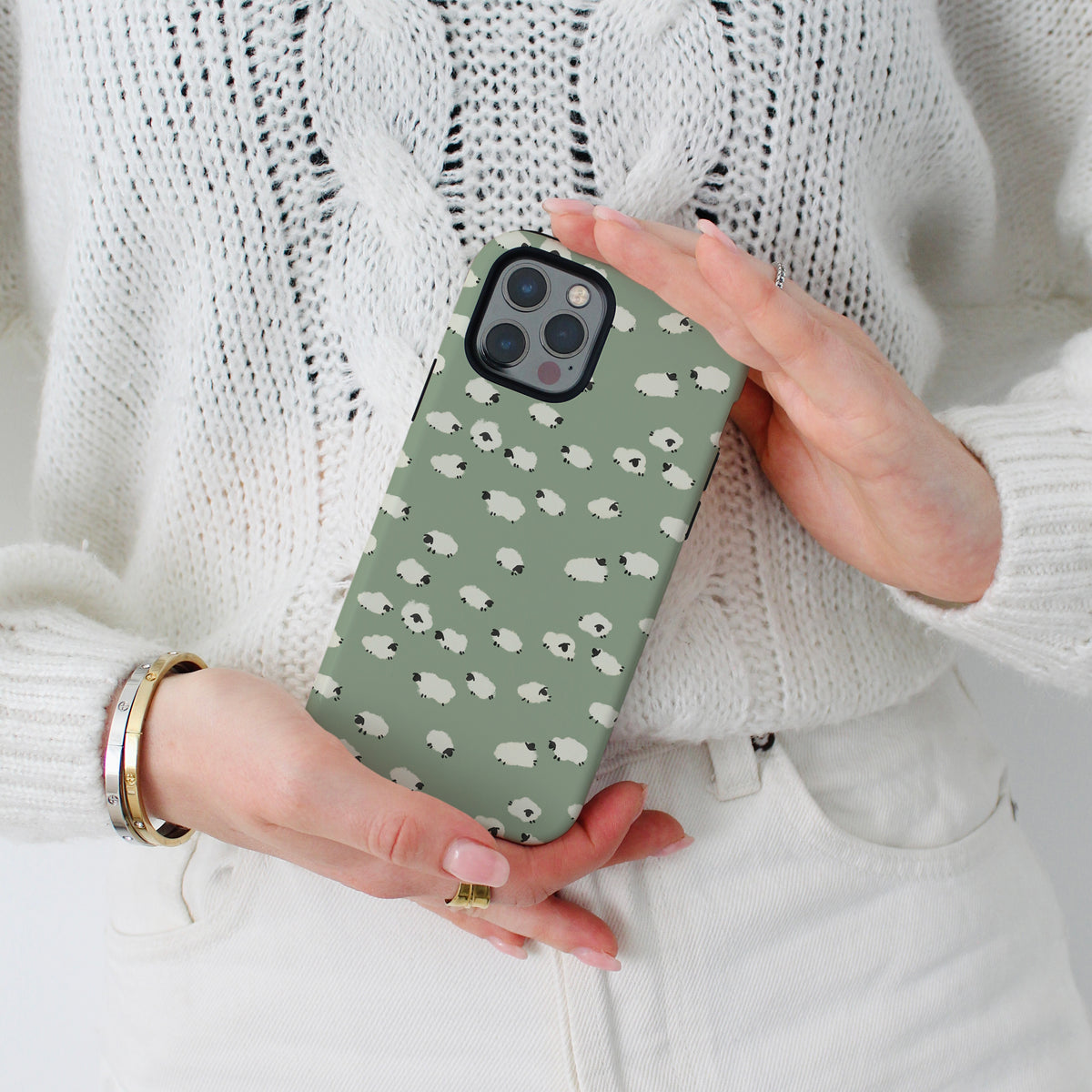 Sheep Case Sheep Phone Case - Basil Green | Faith & Style Protection – Made Seen