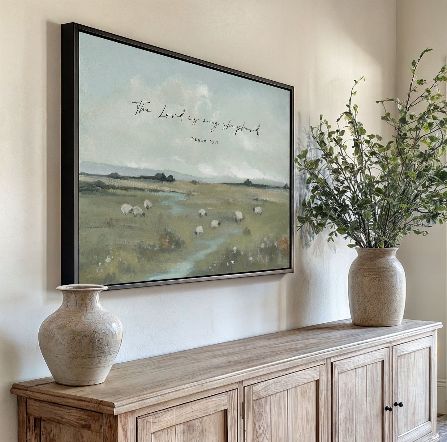 Peaceful Psalm 23 landscape wall print

