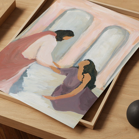 Christian Art - Bible Story "Jesus and the Adulterous Woman"