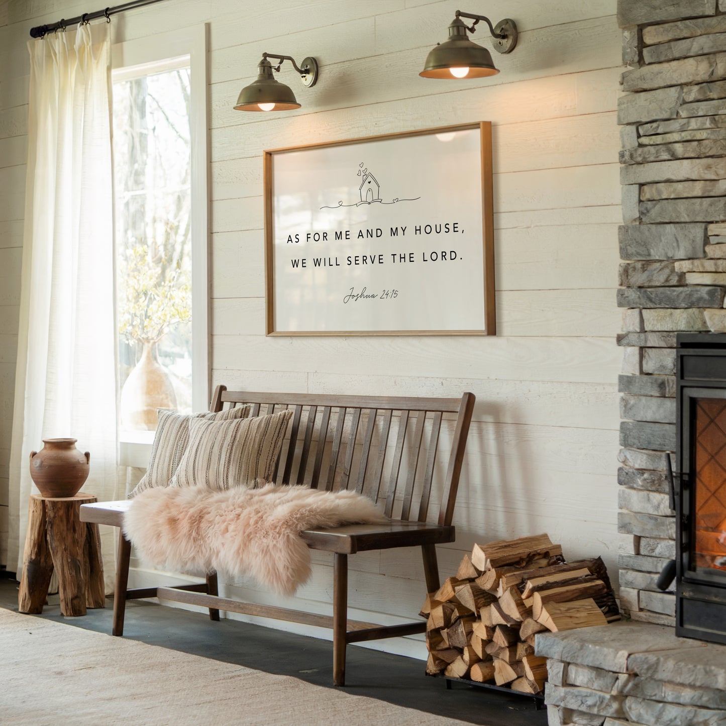 As for Me and My House – Joshua 24:15 Wall Art Sign
