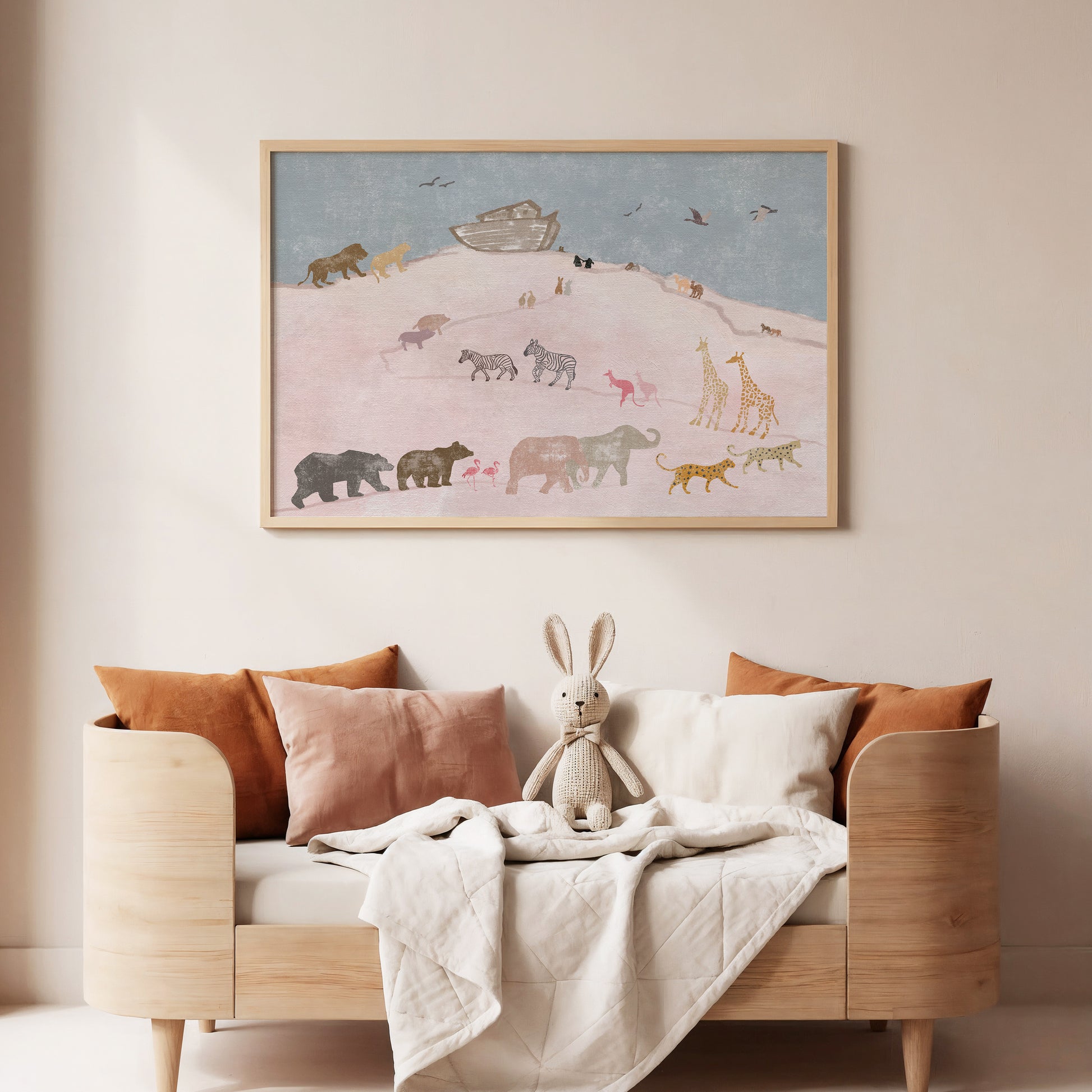 christian kids room decor animals walking to the ark