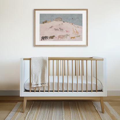christian kids room decor animals walking to the ark