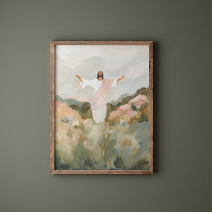 jesus praying wall art not my will but yours christian print