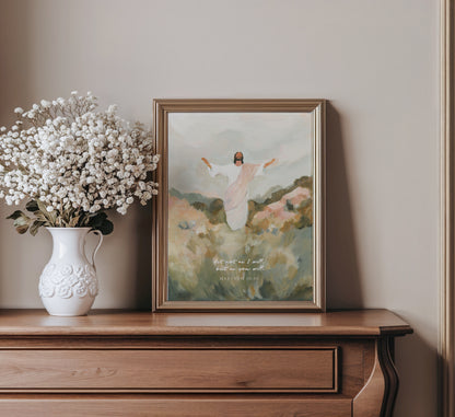 jesus praying wall art not my will but yours christian print