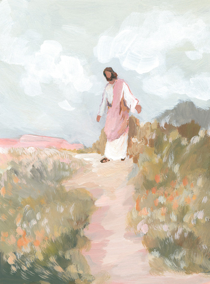 christian wall art print jesus inviting viewer to follow him matthew 4 19