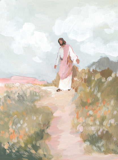 christian wall art print jesus inviting viewer to follow him matthew 4 19