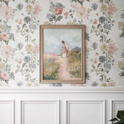 christian wall art print jesus inviting viewer to follow him matthew 4 19