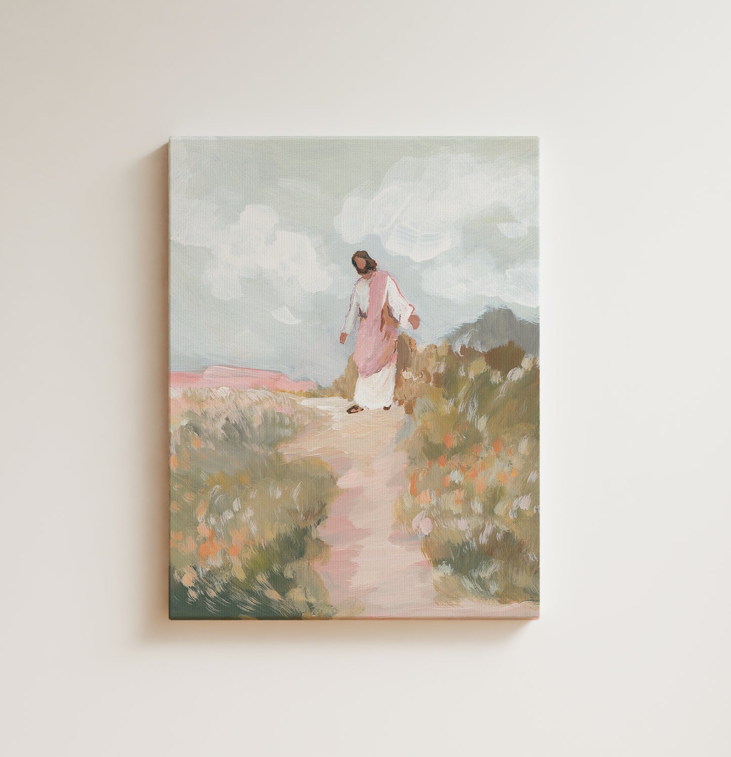 christian wall art print jesus inviting viewer to follow him matthew 4 19