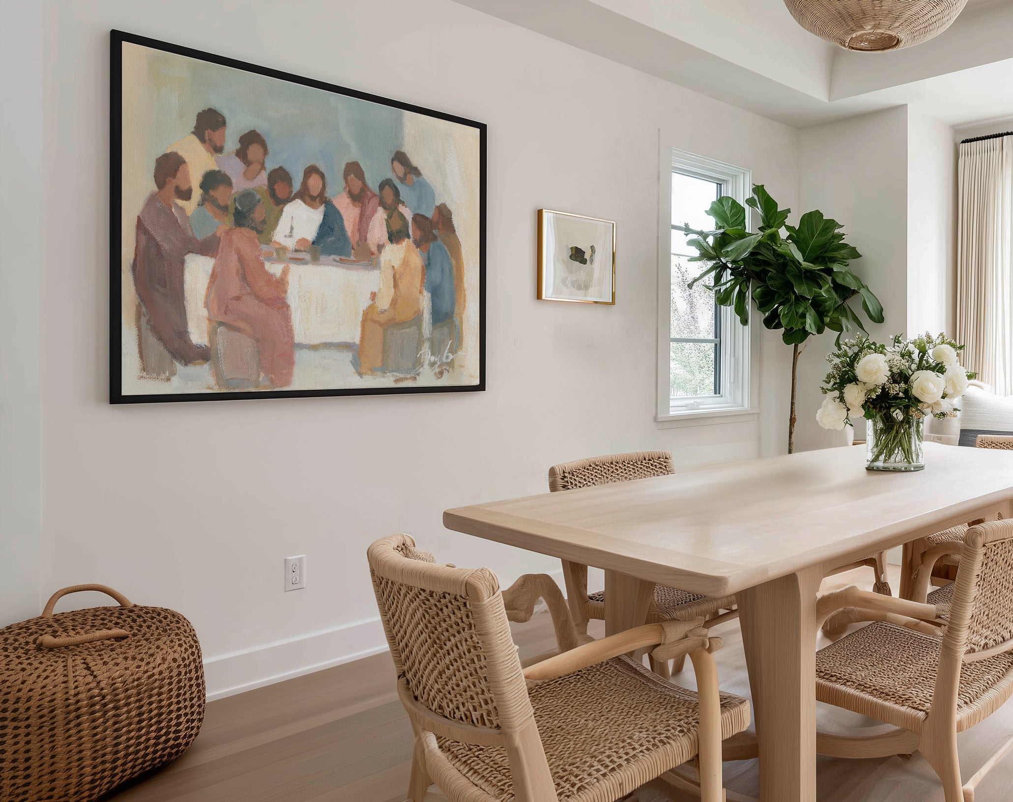Christian dining room wall art print of the Last Supper scene